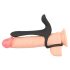 Black Velvet - Akku 2in1 Partner-Vibrator & Penisring (schwarz)