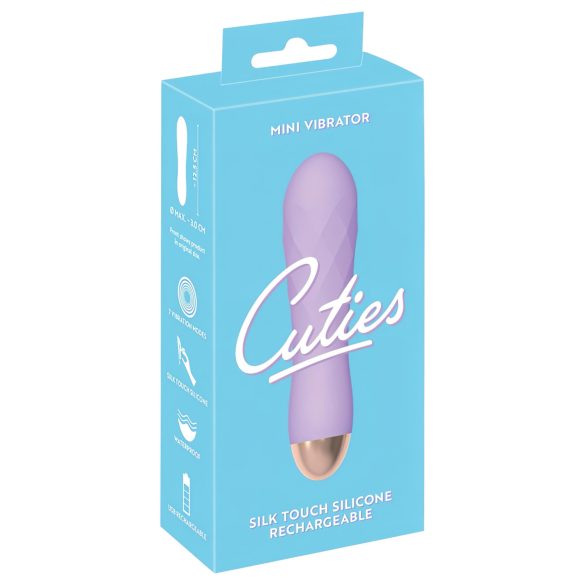 Cuties Mini - Akku, wasserdicht, gerippter Vibrator (lila)