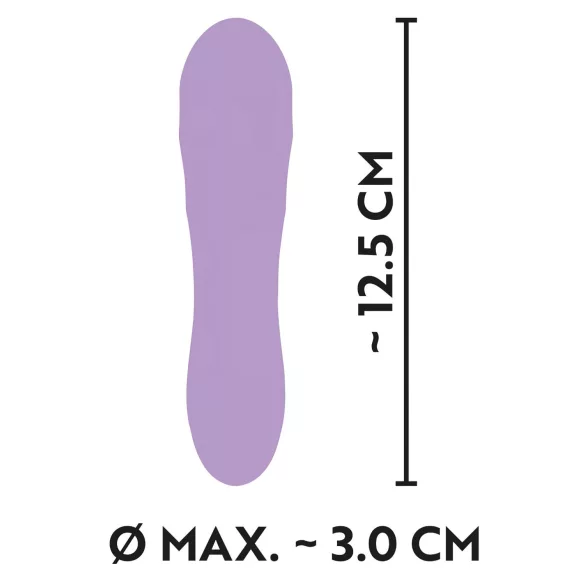 Cuties Mini - Akku, wasserdicht, gerippter Vibrator (lila)