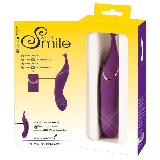 SMILE Double - Akkubetriebener 2in1 Klitorisvibrator (Lila)