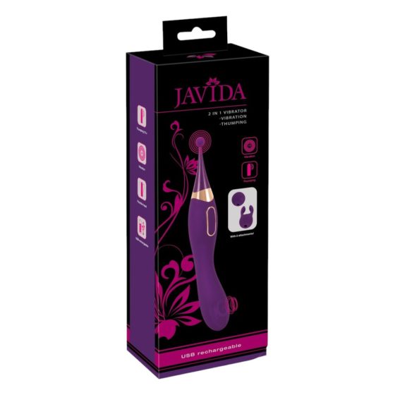 Javida - 2in1 Akku Klitorisstimulator und Vibrator Set (Lila)
