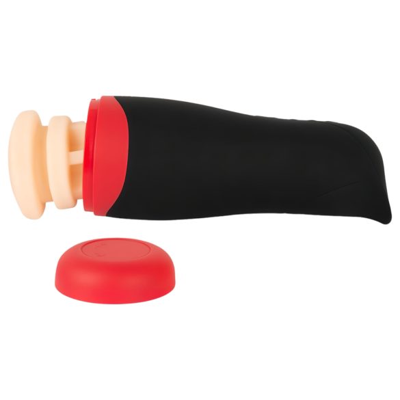 WYNE 01 - Wiederaufladbarer, vibrierender, wärmender Masturbator (schwarz)