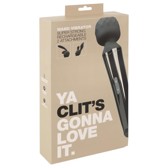 Ya Clit Wand - Akku-Massage-Vibrator-Set (Schwarz)