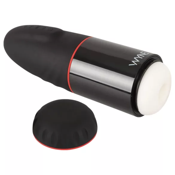 WYNE 02 - Akku Vibration-Saug Masturbator (schwarz-weiß)