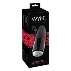   WYNE 02 - akkubetriebener, vibrierender Saug-Masturbator (schwarz-weiß)