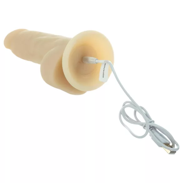 Naked Addiction Rotating 7 - Drehkopf Vibrator (18cm) - Hautfarben