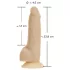 Naked Addiction Rotating 7 - Drehkopf Vibrator (18cm) - Hautfarben