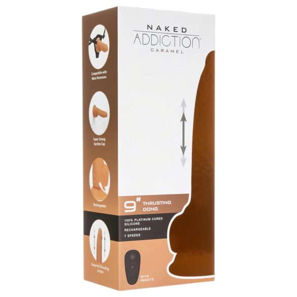 Naked Addiction Thrust - Stoßvibrator Dunkel (23cm)