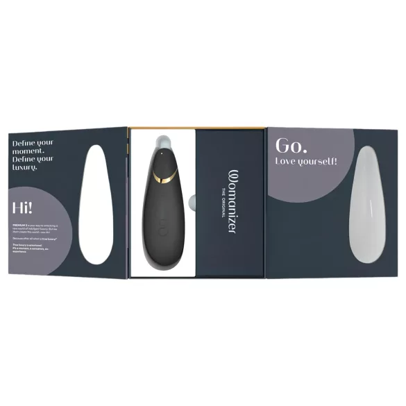 Womanizer Premium 2 - Luftwellen-Klitorisstimulator (Schwarz)