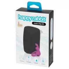   Happyrabbit Cock Kit - Vibrations-Penisring mit Aufbewahrung (lila)