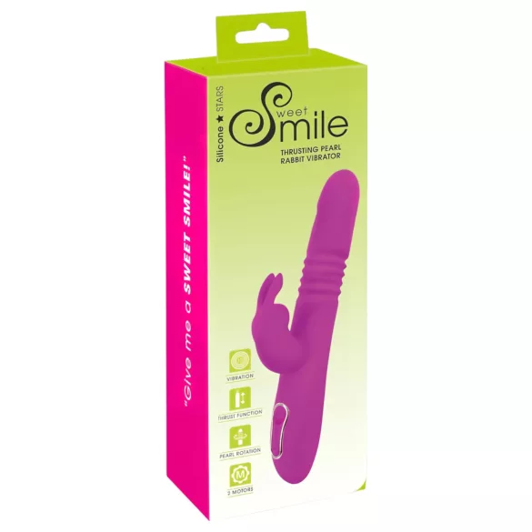 SMILE Rabbit - Akku-Vibrator mit Stoß- und Drehfunktion (pink)