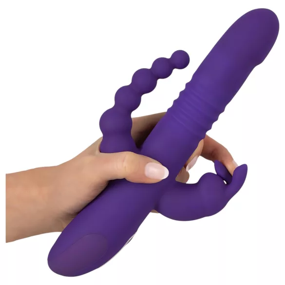 SMILE Triple - Akku Vibrator mit drei Armen, drehend und stoßend (lila)