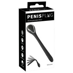 Penis Plug Dilator - Akku Vibrator-Dilator (1,1cm) - Schwarz