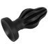 ANOS - Weicher gerippter Analplug - 5 cm (schwarz)