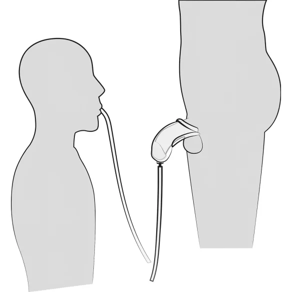 You2Toys Piss Play Sleeve - Penishülle mit Auslaufrohr (transparent)