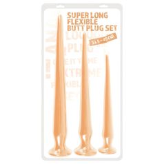 You2Toys - extra langer Plug-Dildo-Set (3-teilig) - natur