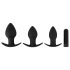 Black Velvet - Akku Anal-Vibro-Set - 3-teilig (schwarz)