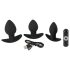 Black Velvet - Akku Anal-Vibro-Set - 3-teilig (schwarz)