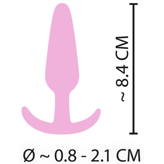 Cuties Mini Po-Plug - Silikon Analdildo - Pink (2,1cm)