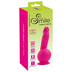   SMILE Powerful - Akkubetriebener, zweimotoriger Saugnapf-Vibrator (Pink)