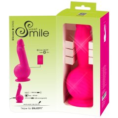   SMILE Powerful - Akkubetriebener, zweimotoriger Saugnapf-Vibrator (Pink)