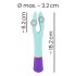 You2Toys bunt. - Akku, wasserdichter 2-Motoren-Vibrator (bunt)
