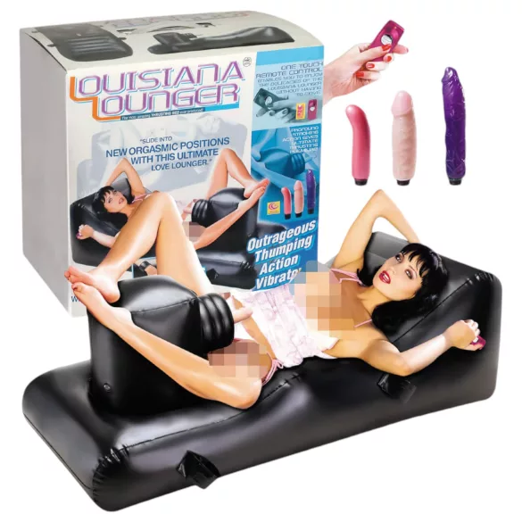 Louisiana Lounger - Sexmaschine mit eingebautem Vibrator (schwarz)