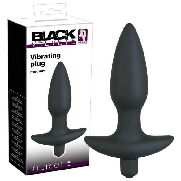 Black Velvet Analplug Vibrator - Mittelgroß