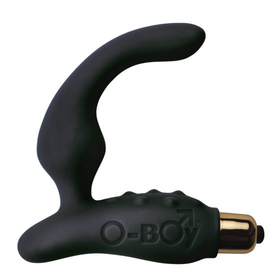 O-Boy schlanke Silikon Prostata Vibrator - schwarz (7 Rhythmen)