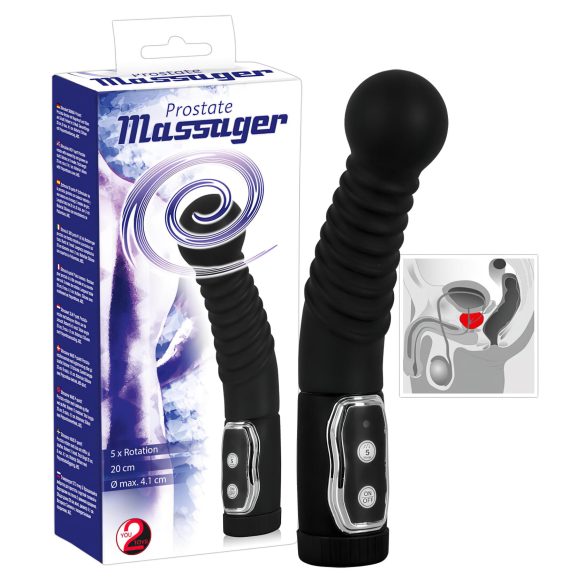 You2Toys - Prostata-Massager - Rotierender Prostata-Vibrator (Schwarz)