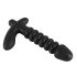 Black Velvet gerippter Vibrator - mittelgroß (schwarz)