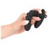 Black Velvet gerippter Vibrator - mittelgroß (schwarz)