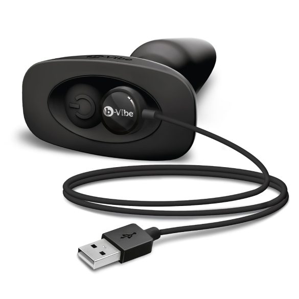 b-Vibe - Dreh-Perlen, Akku Analdildo (schwarz)