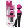 PalmPower Wand - wiederaufladbarer Vibro-Massagestab (pink-schwarz)