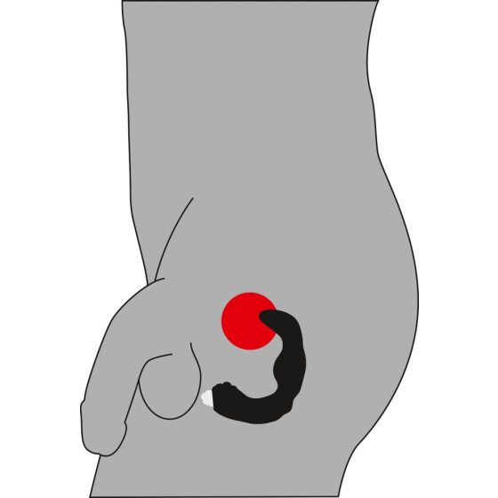 Rebel - gebogener Prostata-Vibrator (schwarz)