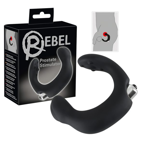 Rebel - Gebogener Prostatavibrator (schwarz)