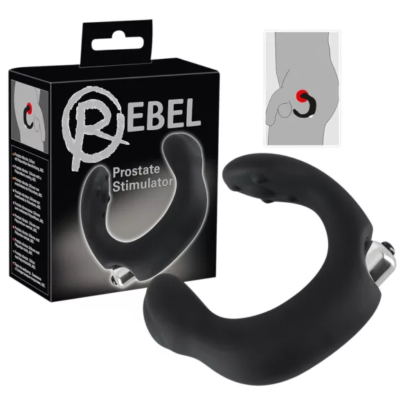 Rebel - Gebogener Prostatavibrator (schwarz)