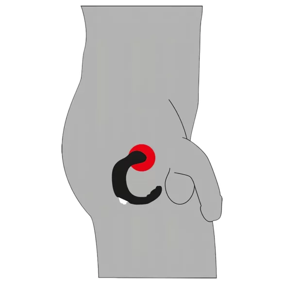 Rebel - Gebogener Prostatavibrator (schwarz)