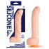 One Touch 8 - Silikonvibrator mit Hoden (natur)