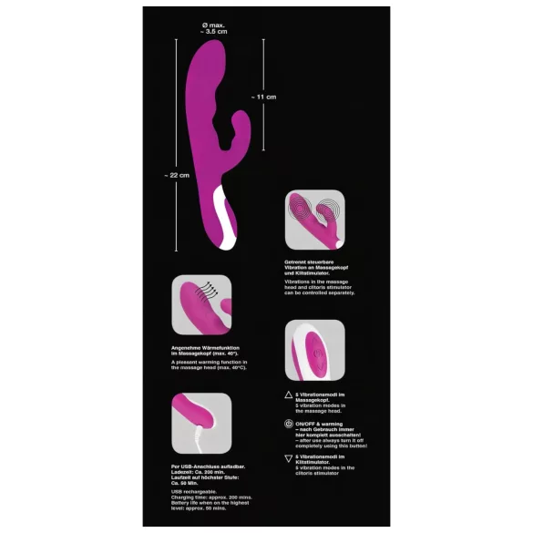 Javida - wärmender Klitorisstimulator Vibrator (lila)