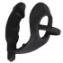 Black Velvet - Anale Vibrator mit Penis- und Hodenring (schwarz)