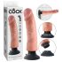 King Cock 9 Saugnapf Vibrator (23 cm) - Hautfarben