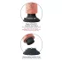King Cock 9 Saugnapf-Vibrator (23 cm) - natur