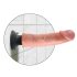 King Cock 9 Saugnapf Vibrator (23 cm) - Hautfarben