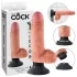King Cock 7 Saugnapf-Vibrator (18 cm) - hautfarben