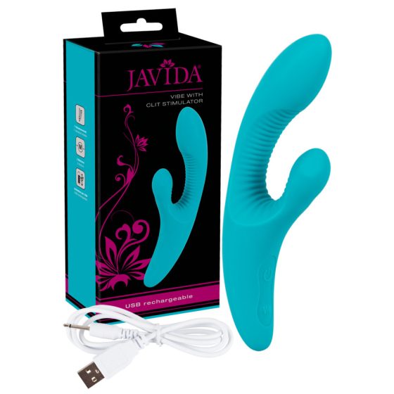 Javida - gerippter Klitorisvibrator (türkis)