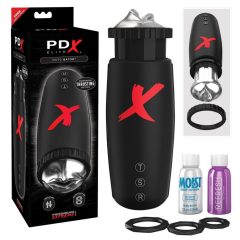   PDX Moto Bator - saugende, auf-und-ab-bewegende Lippen Masturbator (schwarz)