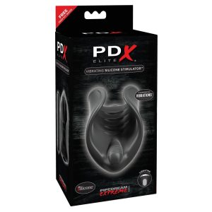 PDX Elite - Silikon Penis Vibrator (schwarz)