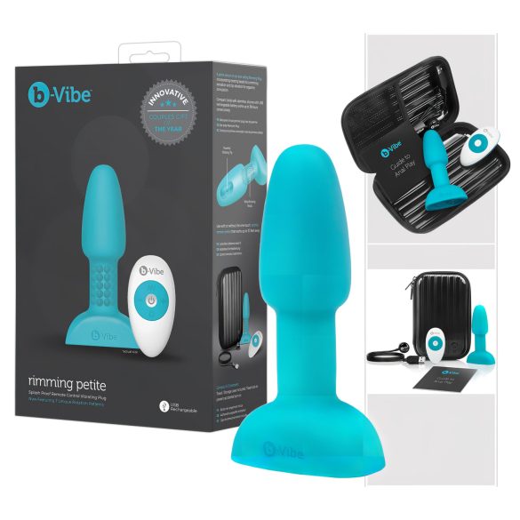 b-Vibe Rimming - Rotierender Perlen Analvibrator (Türkis)