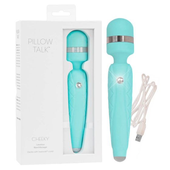 Pillow Talk Cheeky Wand - wiederaufladbarer Massagevibrator (Türkis)